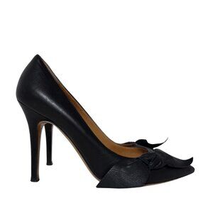 Isabel Marant Etoile Black Leather Poppy Bow-Detail 41